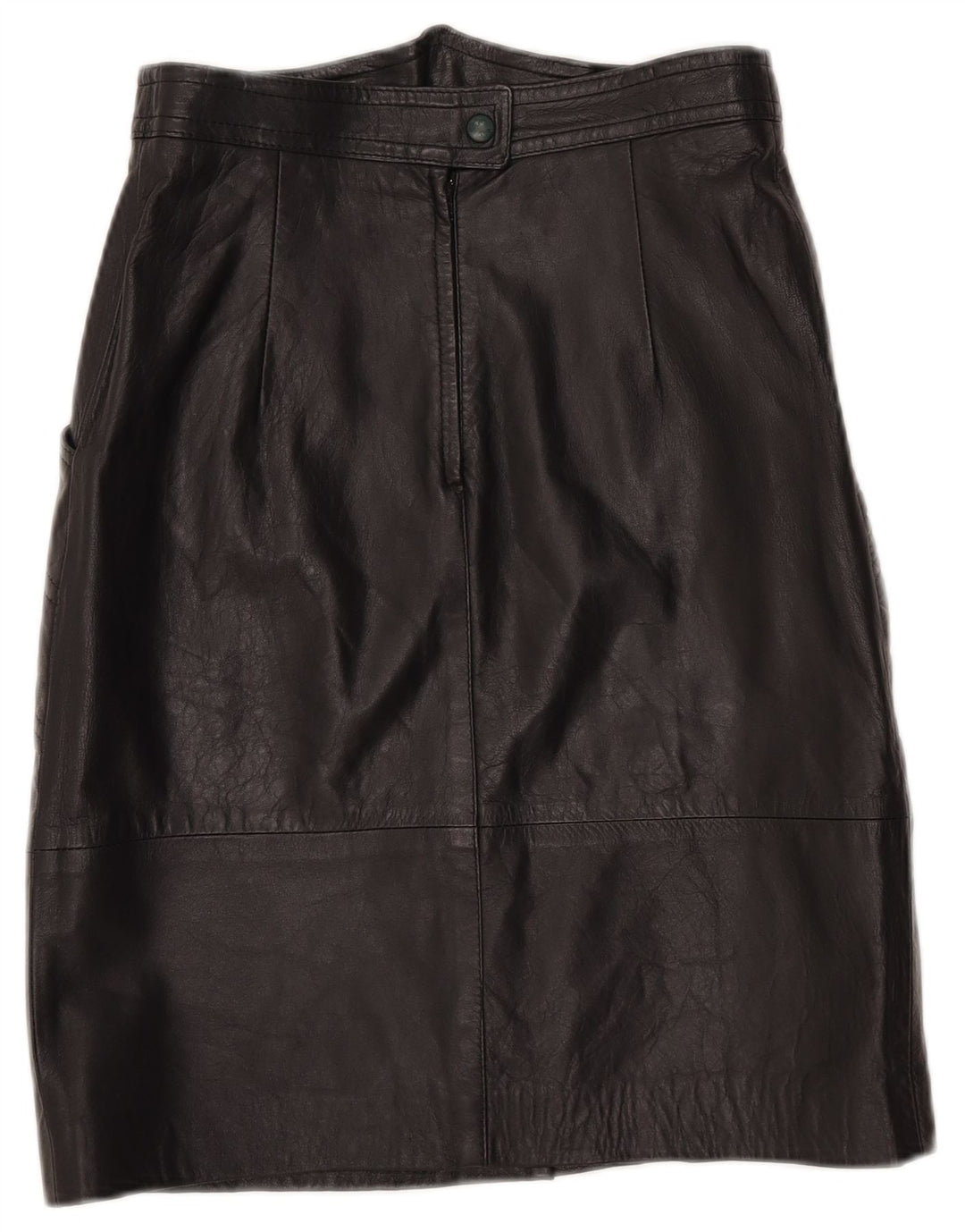 Vintage lædernederdel til kvinder IT 42 Medium W27 Sort