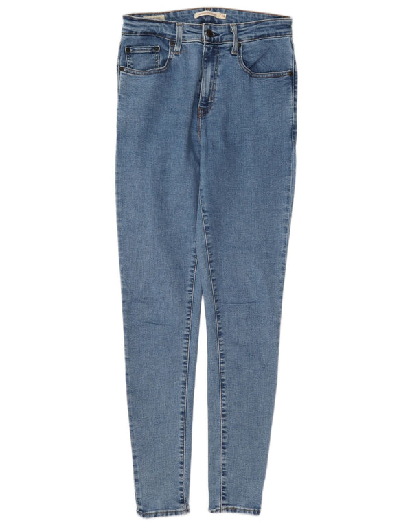 Levi's Dame 721 Skinny Jeans med høj talje W28 L30 Blå Bomuld