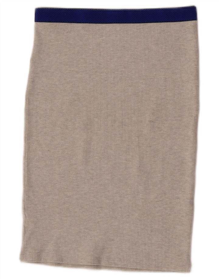 Zara Trafaluc lige nederdel til kvinder Small W26 Grå Colourblock Polyester