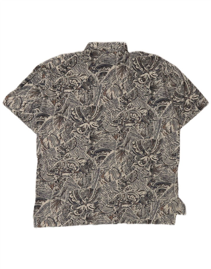 Manuel Ritz Herre Kortærmet Pullover Shirt IT 50 Medium Grey Paisley
