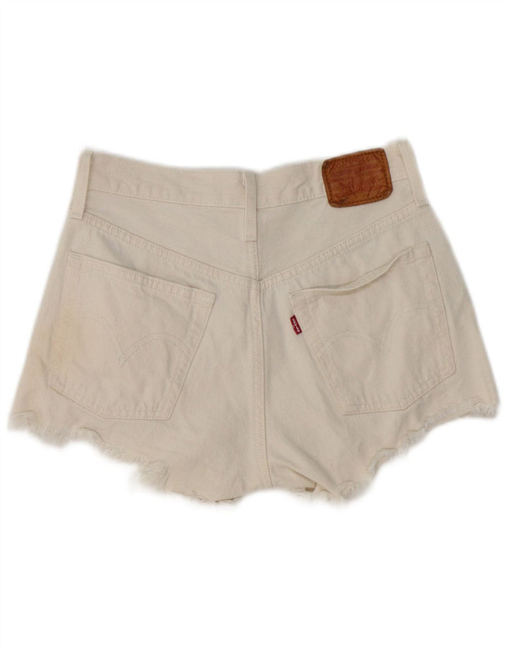 Levi's Distressed denimshorts til kvinder W25 XS hvid bomuld