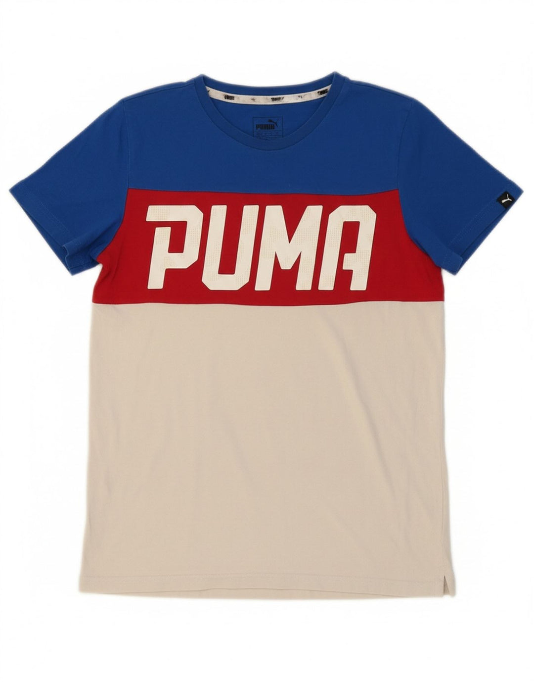 PUMA Boys Graphic T-Shirt Top 13-14 Years  Multicoloured Colourblock