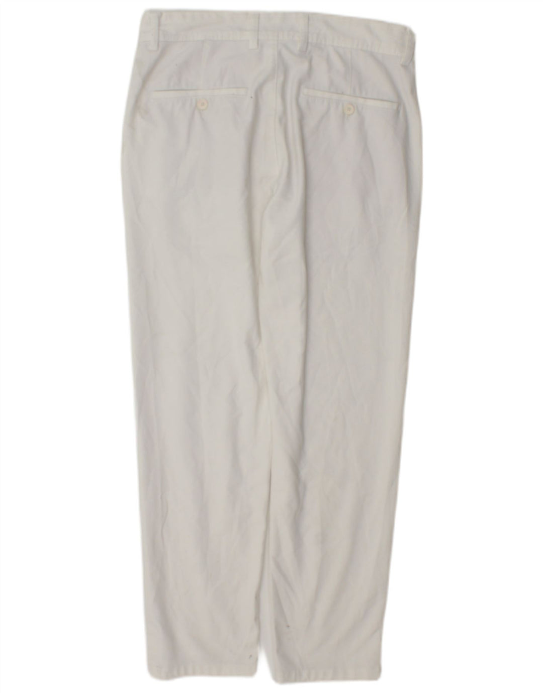 Zara Herre Slim Chino Bukser EU 38 Small W30 L28 Hvid Polyester