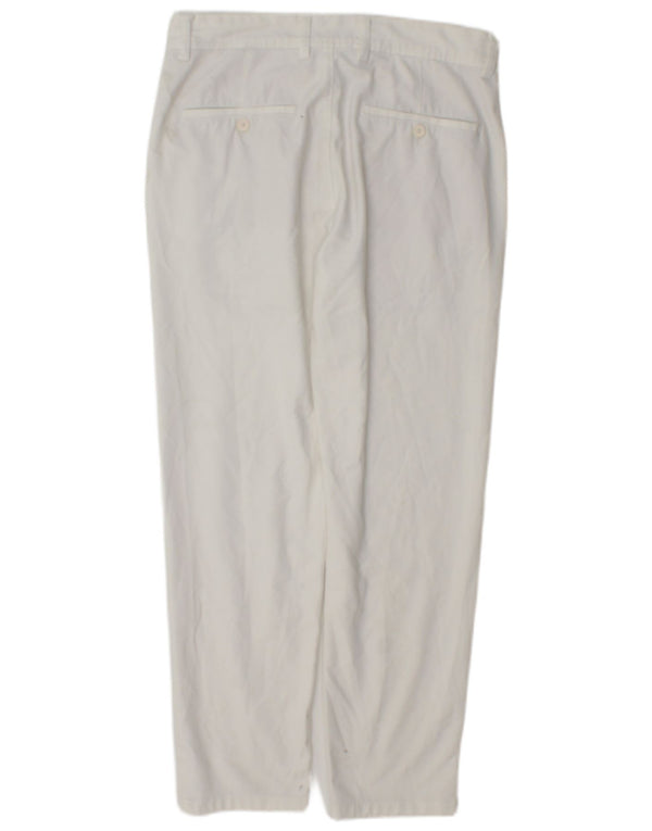 Zara Herre Slim Chino Bukser EU 38 Small W30 L28 Hvid Polyester