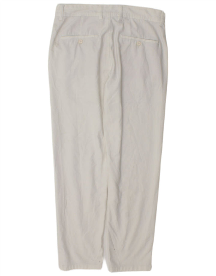 Zara Herre Slim Chino Bukser EU 38 Small W30 L28 Hvid Polyester