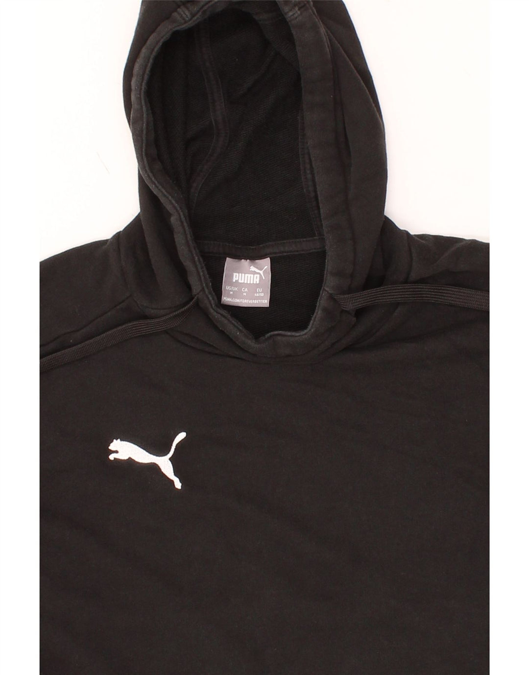 PUMA Mens Hoodie Jumper Medium Black Cotton Vintage Puma and Second-Hand Puma from Messina Hembry 