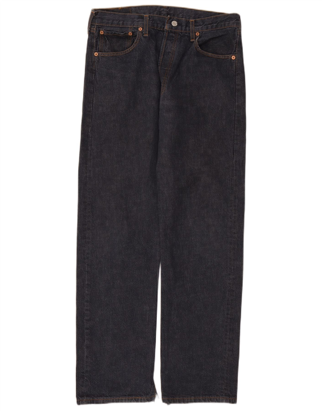 Levi's Herre 501 Straight Jeans W34 L32 Marineblå Bomuld