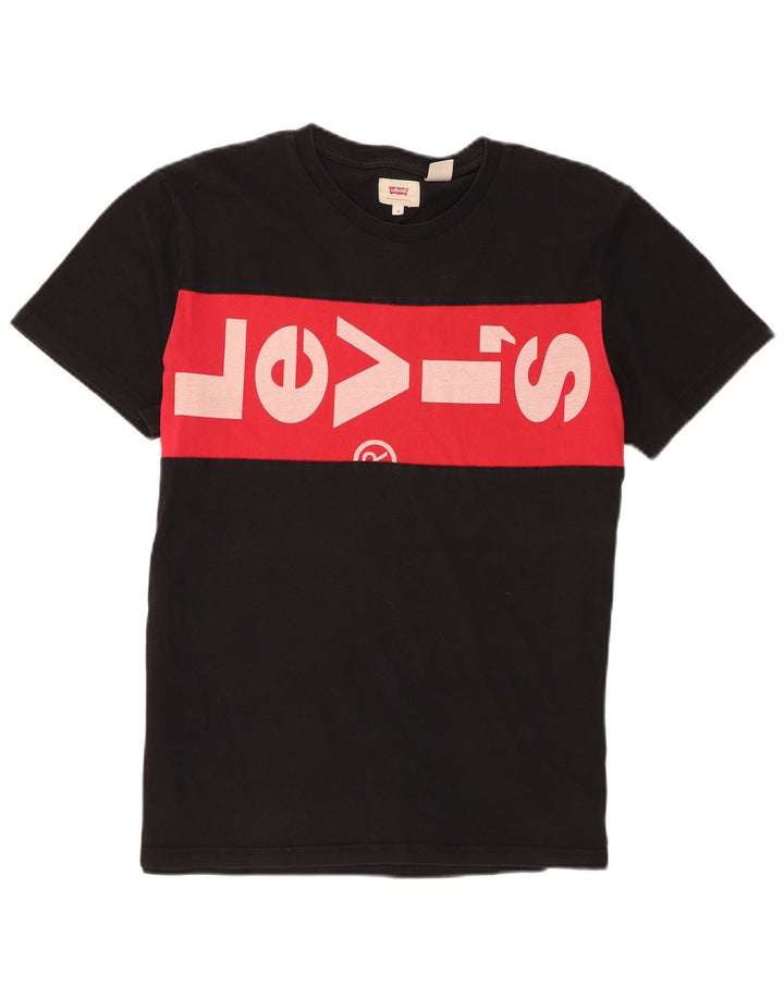 Levi's Herre grafisk T-shirt top mellem sort bomuld
