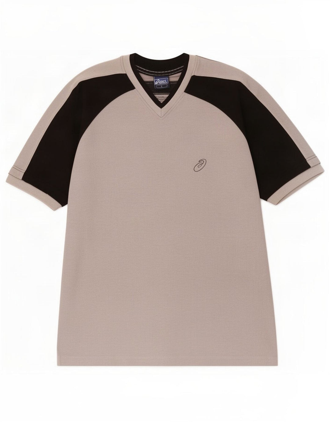 Asics Herre T-Shirt Top Stor Grå Colourblock Bomuld