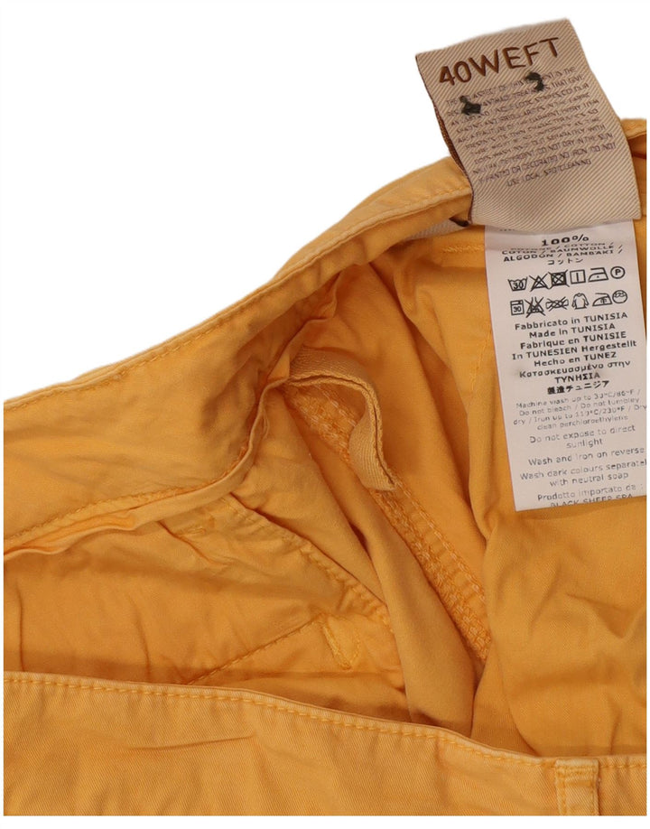 40Weft Herre Cargo Shorts IT 56 3XL W40 Gul Bomuld