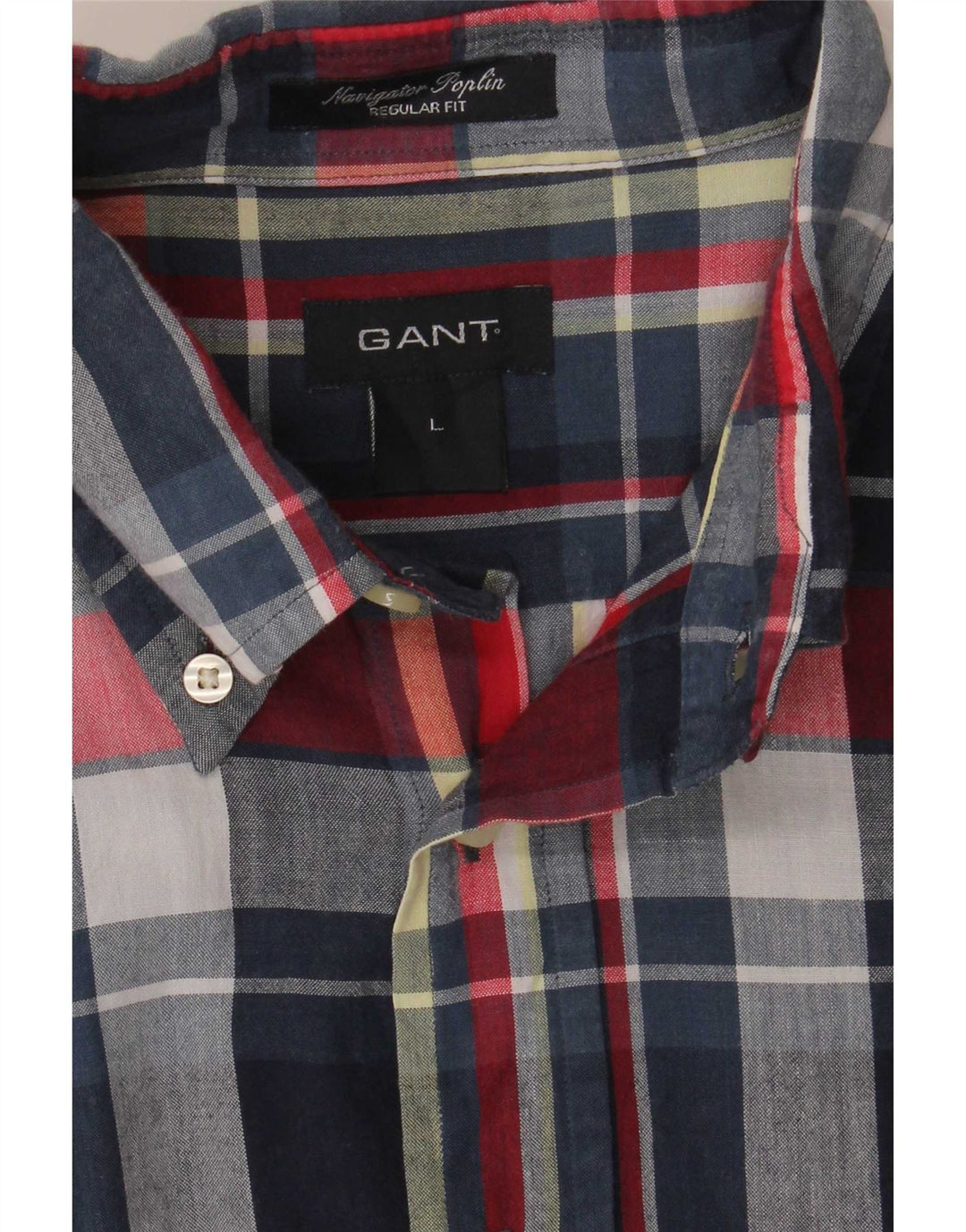 Gant herre Regular Fit skjorte stor marineblå ternet