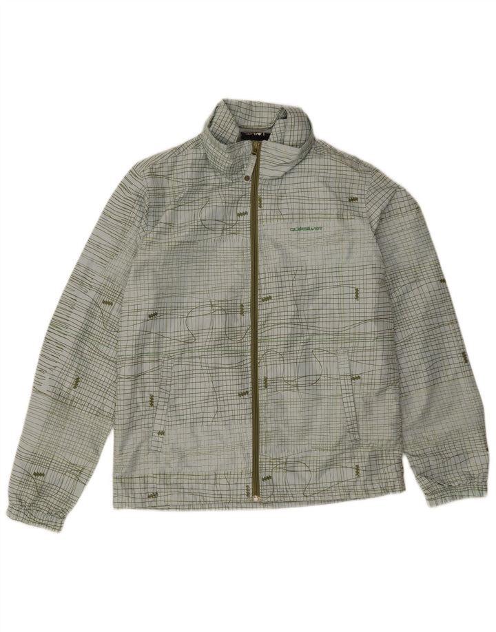 Quiksilver regnjakke til kvinder UK 16 Stor blå ternet polyester