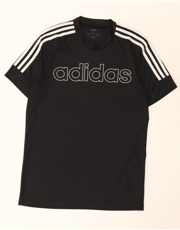 Adidas Herre Climalite grafisk T-shirt top lille sort polyester