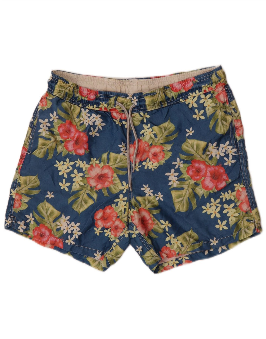 Saint Barth Badeshorts til mænd Small Blue Floral Polyester