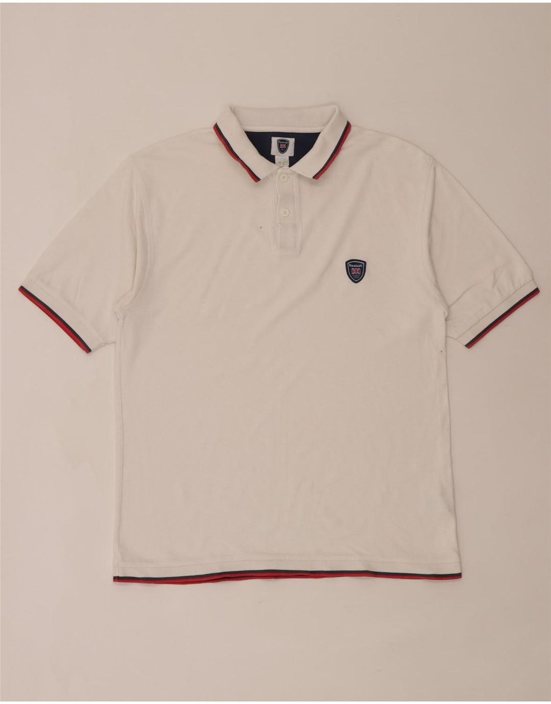 Reebok herre poloskjorte stor hvid bomuld