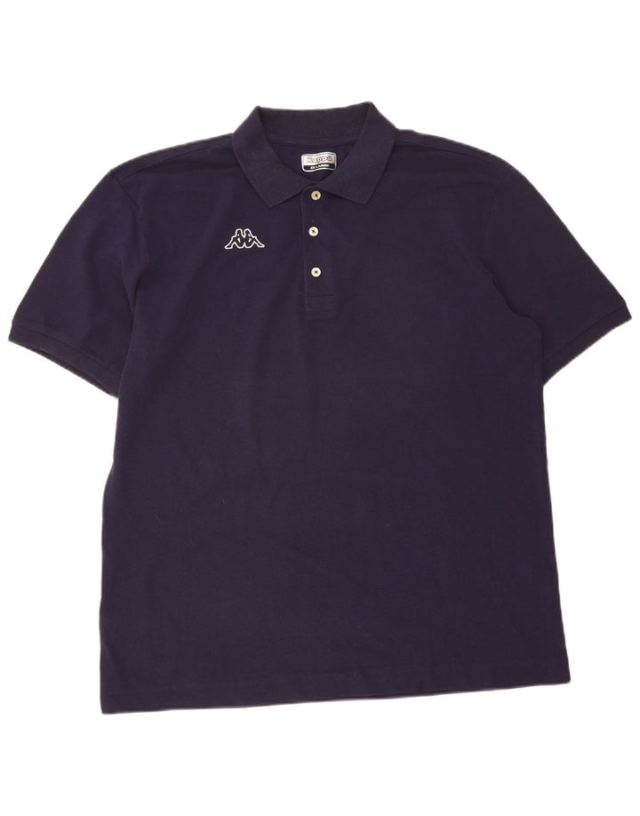 KAPPA Mens Polo Shirt 2XL Navy Blue Cotton