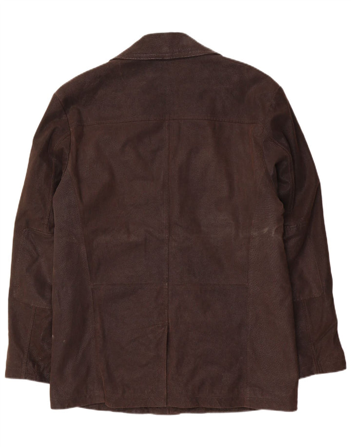 VINTAGE Mens Leather Jacket UK 40 Large Brown Leather