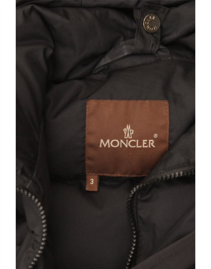 MONCLER Mens Hooded Padded Coat Size 3 Large Black Cotton Vintage Moncler and Second-Hand Moncler from Messina Hembry 