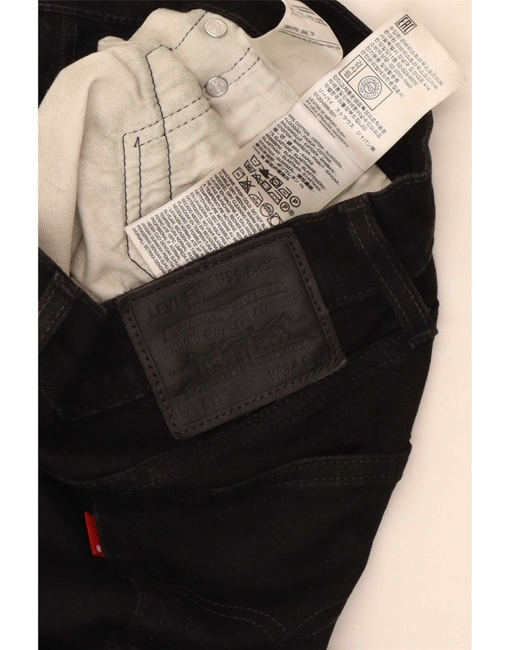 Levi's Herre 511 Slim Jeans W34 L32 Sort Bomuld