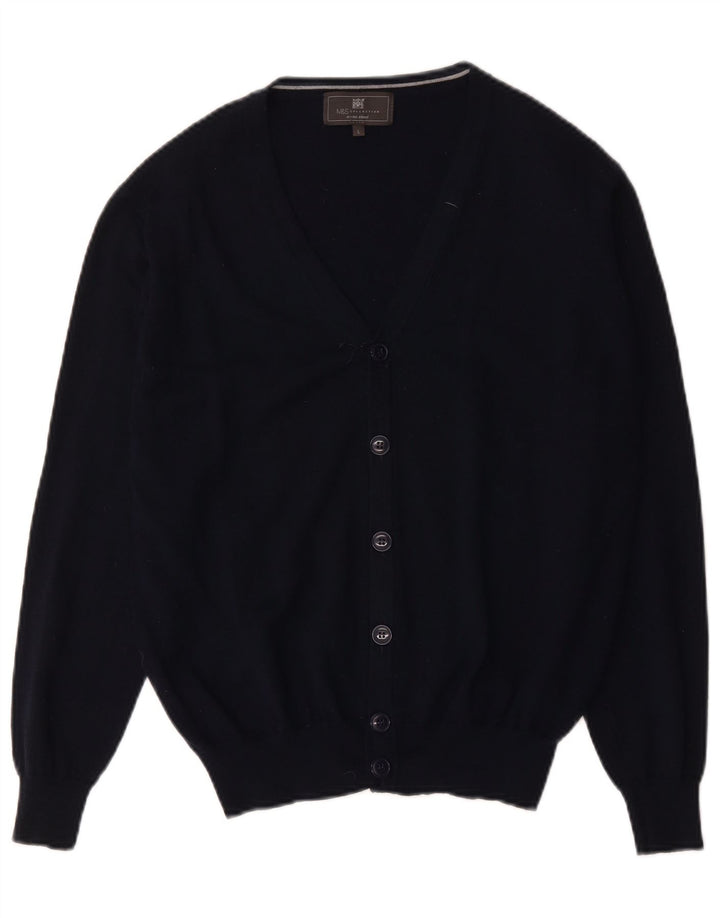 Marks & Spencer Herre cardigan sweater Stor marineblå akryl