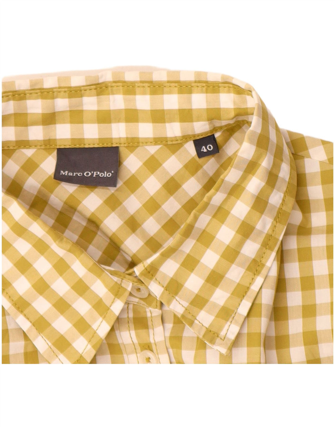 MARC O'POLO Dame Oversized Skjorte IT 40 Lille Grøn Gingham Bomuld