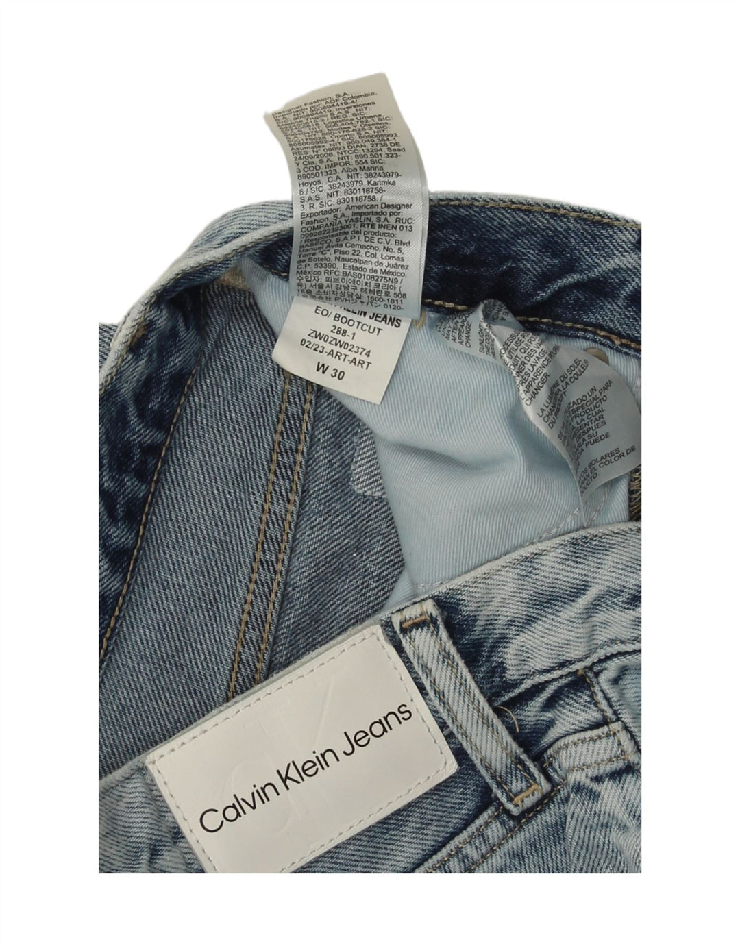 Calvin Klein Herre Bootcut Jeans W30 L33 Blå Bomuld