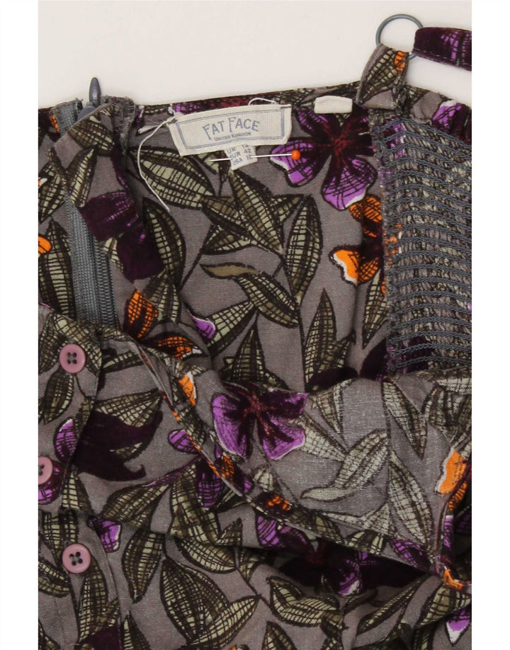 Fat Face Dame Ærmeløs Jumpsuit UK 14 Large Multicolored Floral