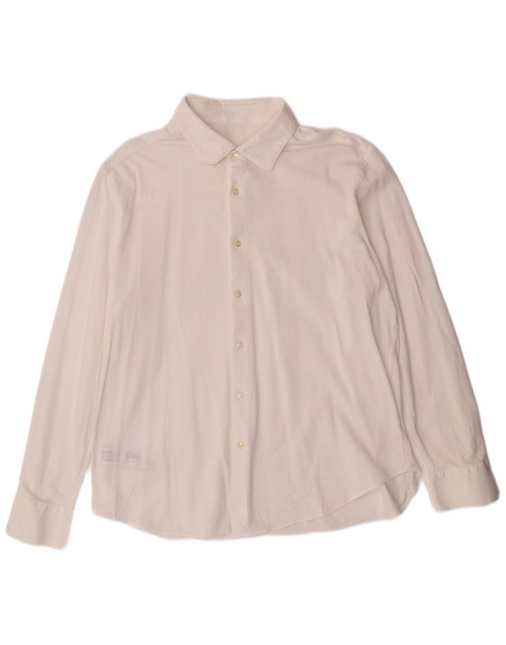 Massimo Dutti Herreskjorte 2XL Hvid Bomuld