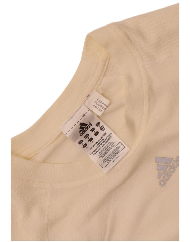 Adidas Herre T-Shirt Top Medium Hvid Nylon