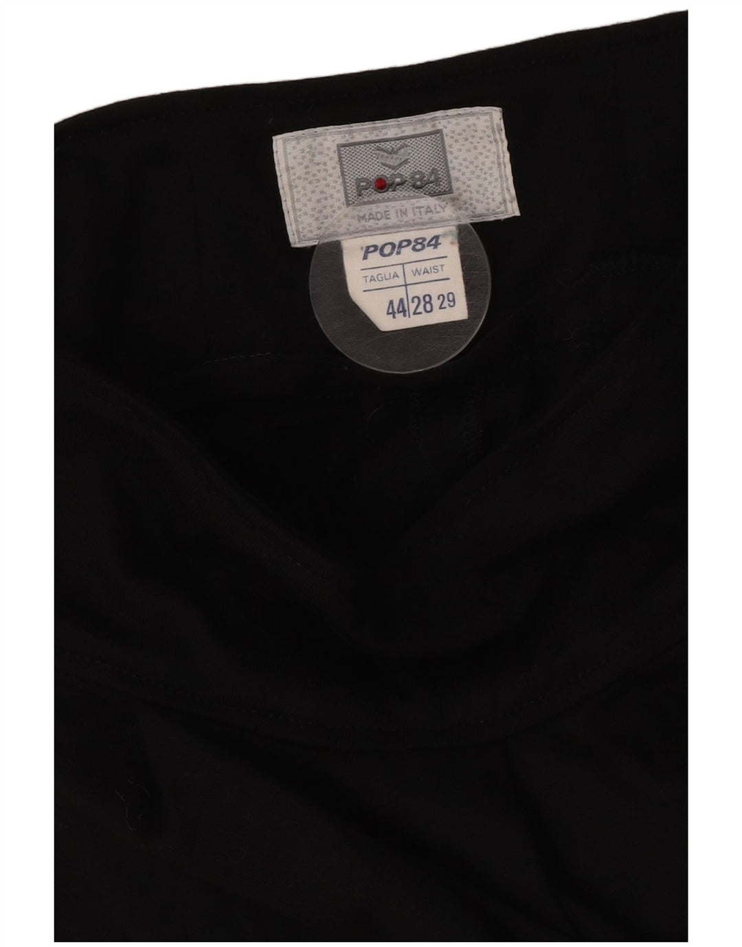POP 84 Dame asymmetrisk nederdel IT 44 Medium W28 Sort Akryl
