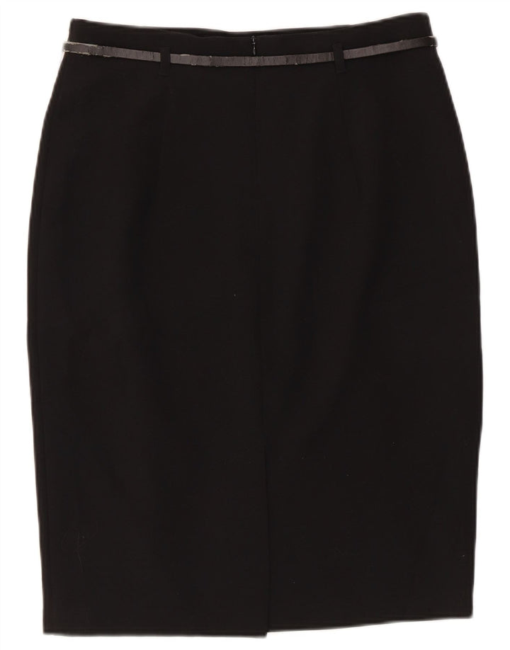 Marks & Spencer Pencil Nederdel til kvinder UK 10 Small W28 Black Polyester