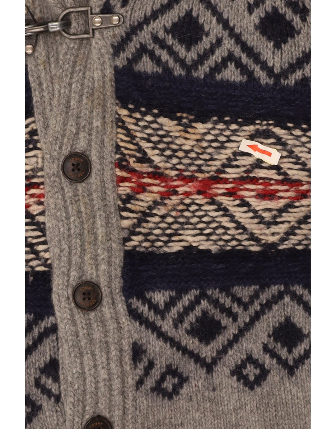 TOMMY HILFIGER Cardigantrøje til drenge 15-16 år Grey Fair Isle