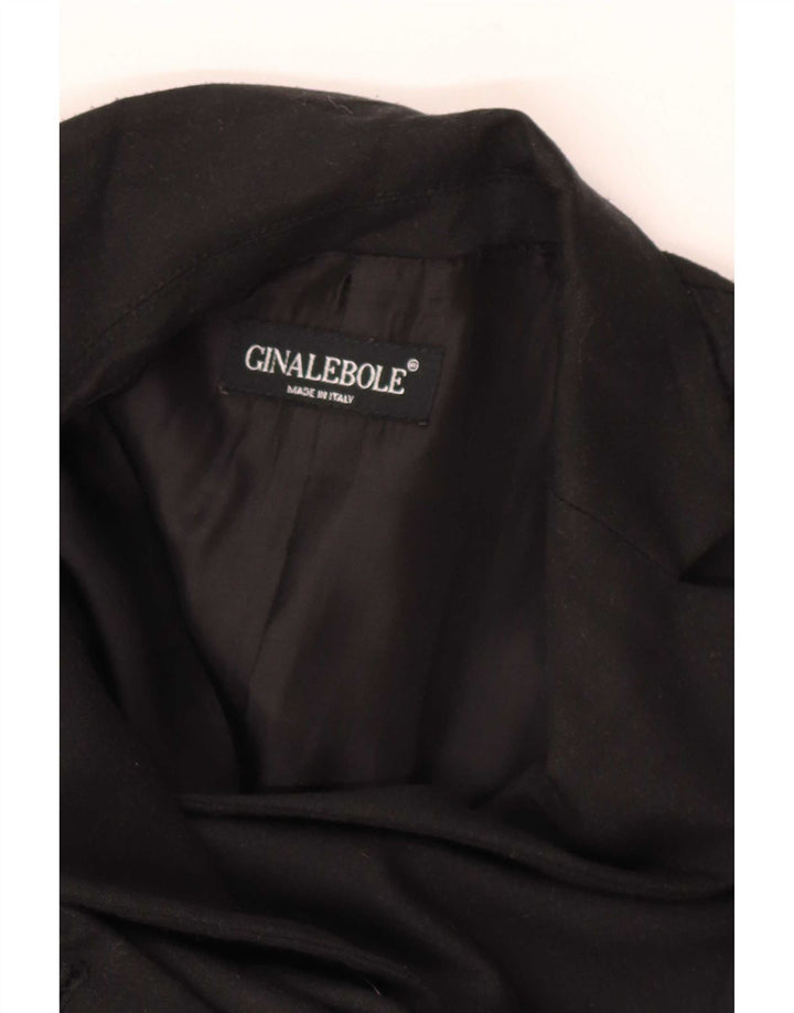 Gina Lebole Dame Dobbeltradet Frakke UK 14 Medium Sort