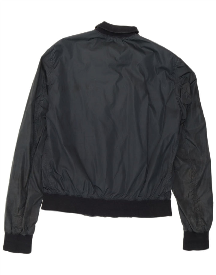 CESARE PACIOTTI 4US Grafisk bomberjakke til kvinder IT 46 Stor marineblå