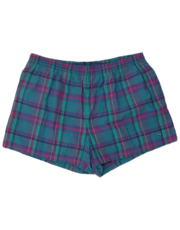 Adidas Badeshorts til mænd Large W36 L3 Turkis Plaid Retro