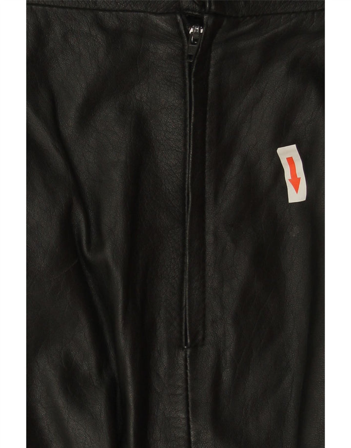 Vintage lædernederdel til kvinder W30 Medium Black