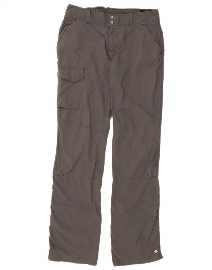 COLUMBIA Womens Straight Cargo Trousers US 8 Medium W30 L32 Grey Nylon