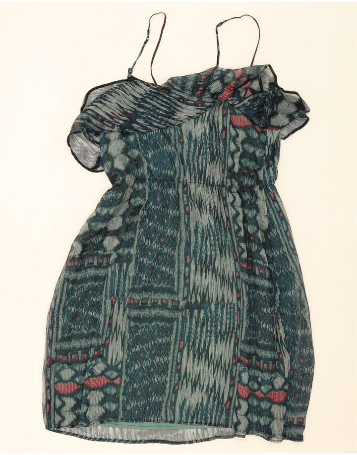 CONVERSE Womens Sundress UK 18 XL Green Geometric Polyester Vintage Converse and Second-Hand Converse from Messina Hembry 