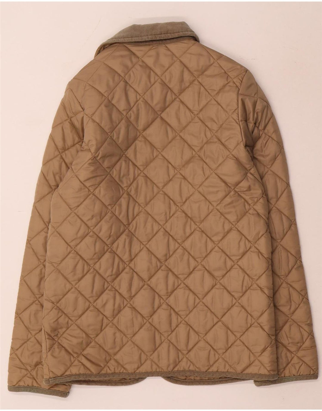 Benetton Boys Quiltet Jakke 11-12 År 2XL Beige Polyamid