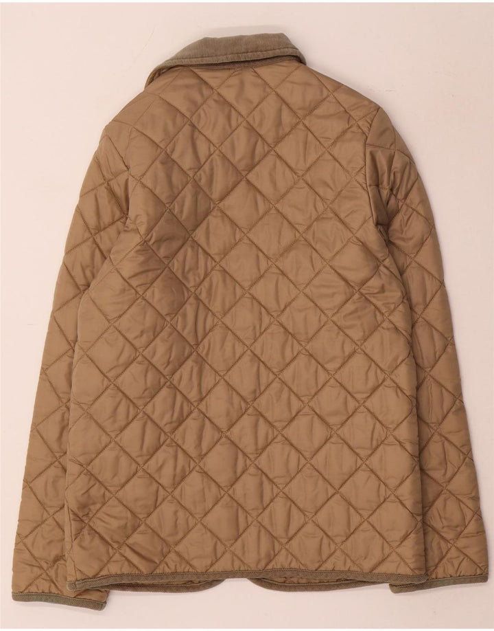 Benetton Boys Quiltet Jakke 11-12 År 2XL Beige Polyamid