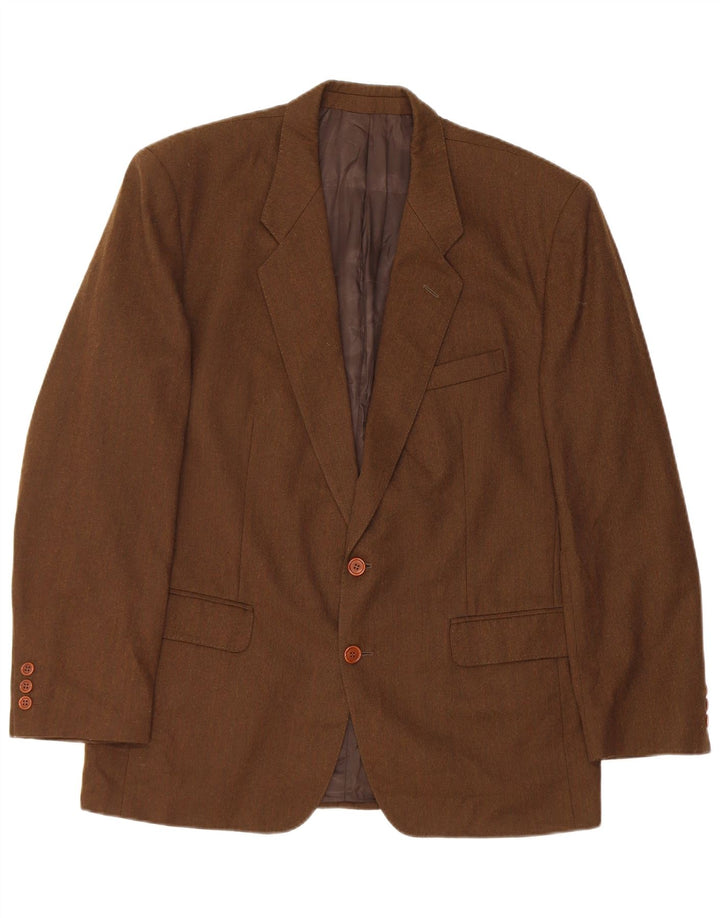 Massimo Dutti Herre 2-knaps blazerjakke EU 52 Stor brun uld