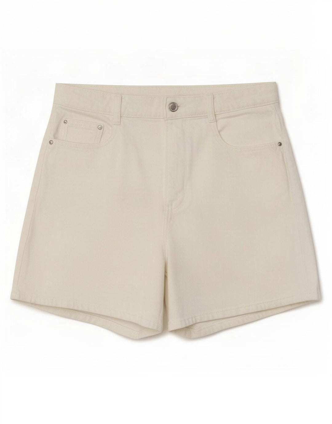 Zara denimshorts til kvinder EU 40 Medium W30 Hvid