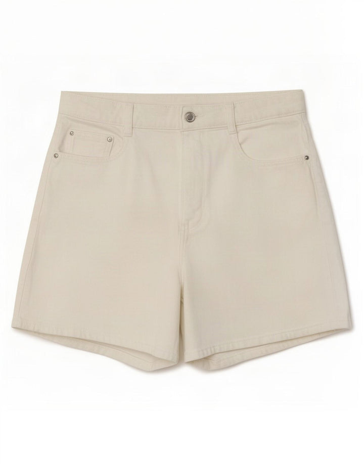 Zara denimshorts til kvinder EU 40 Medium W30 Hvid