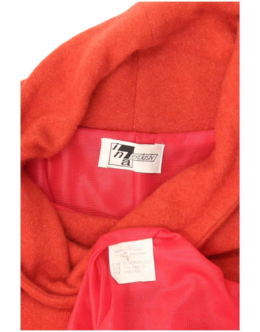 Vintage Dame Jumper Dress UK 14 Medium Orange Wool