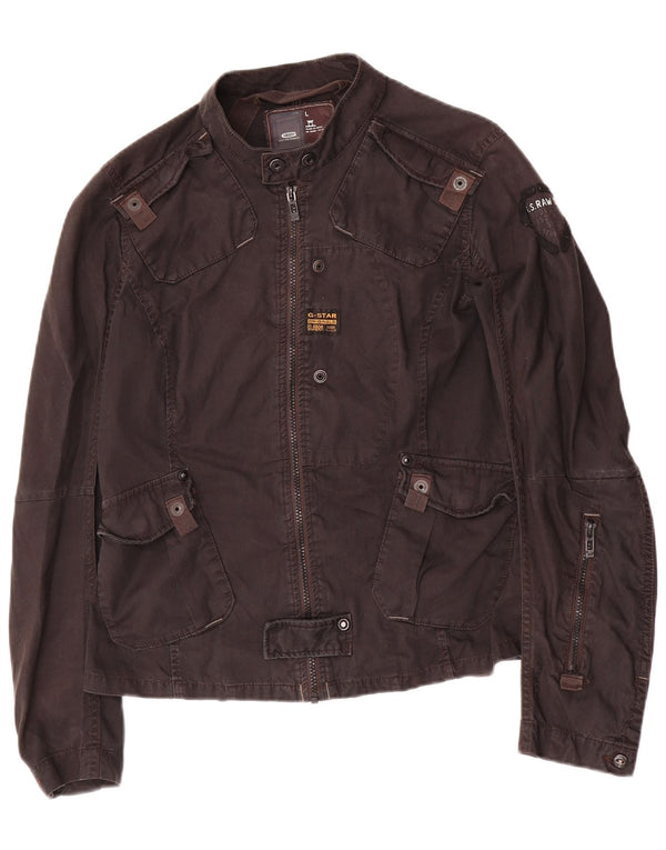 G-Star Womens Utility Jacket UK 14 Large Black Cotton