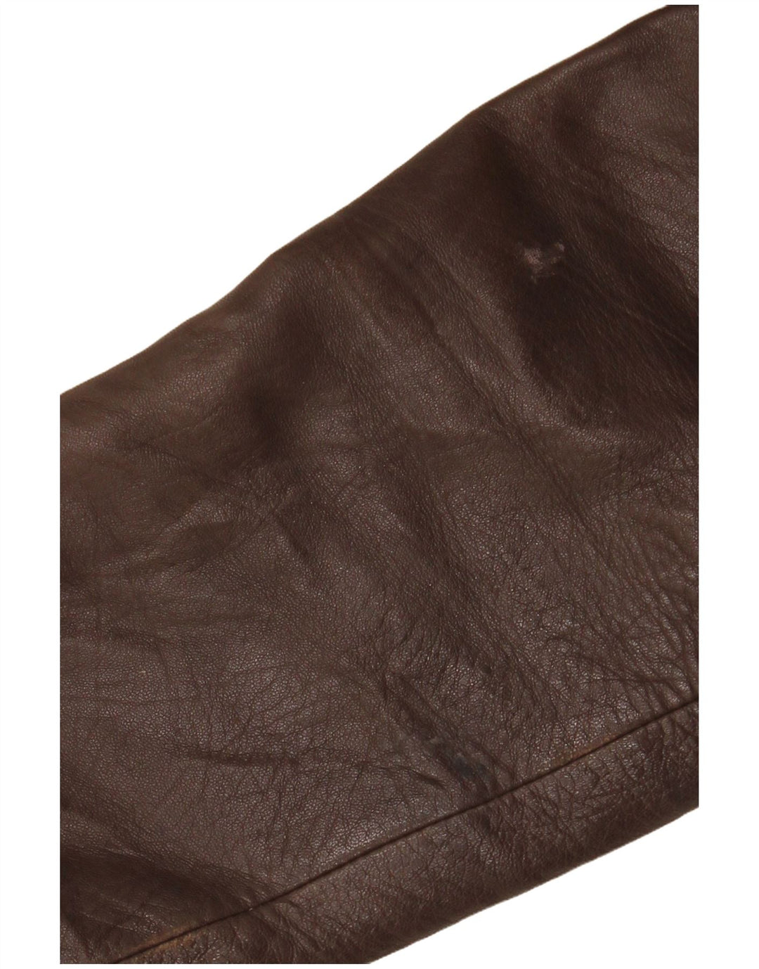 VINTAGE Dame Læderjakke UK 14 Medium Brun Argyle/Diamond Læder