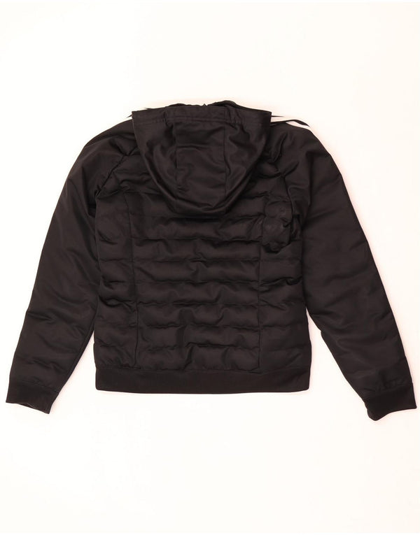 Adidas Polstret hættejakke til kvinder UK 12 Medium Sort Polyester