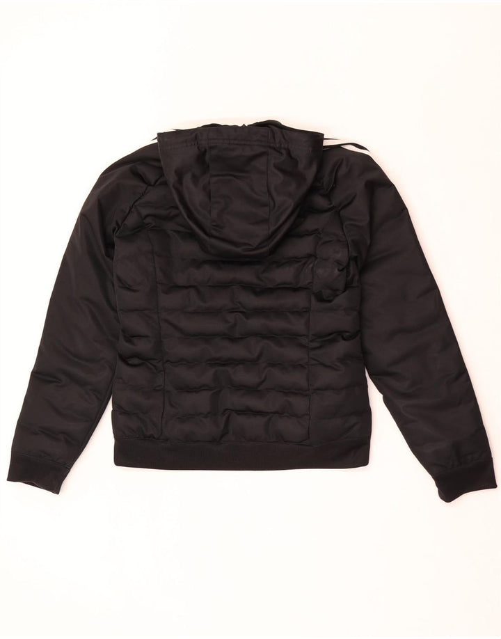 Adidas Polstret hættejakke til kvinder UK 12 Medium Sort Polyester