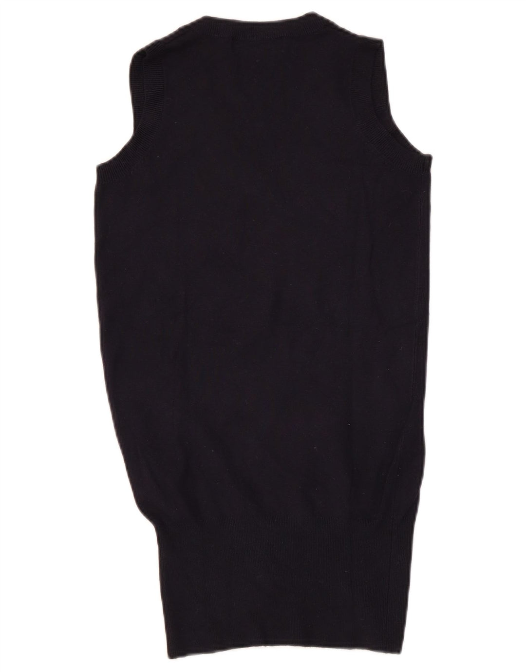 Zara Dame Vest Tank Top UK 8 Small Navy Blue Rayon