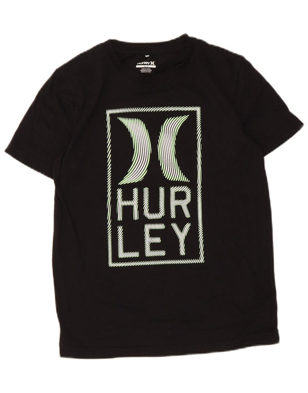 Hurley Boys Grafisk T-Shirt Top 10-11 År Sort Bomuld